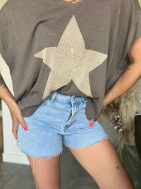 Tee-shirt oversize kaki STAR