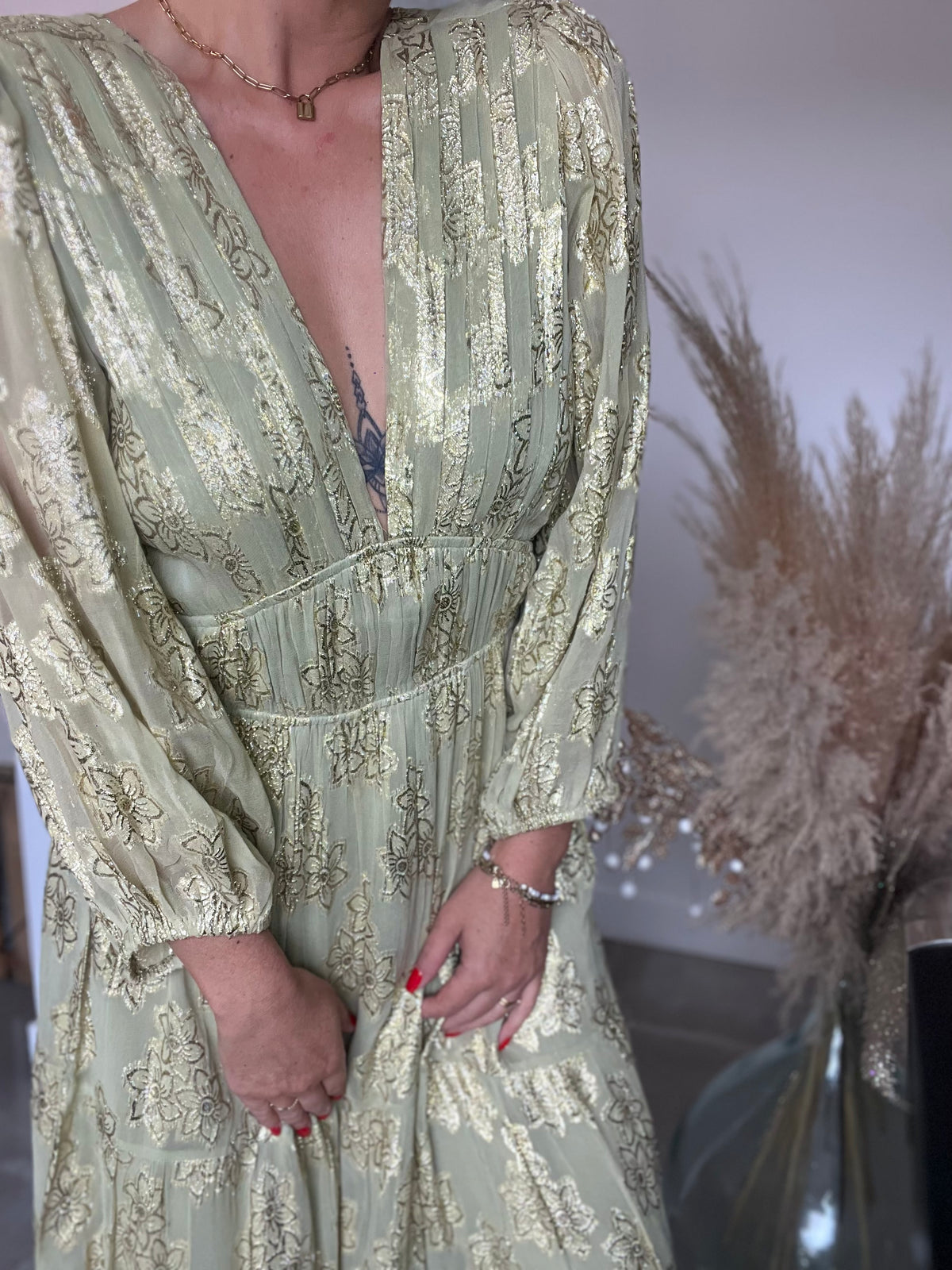 Robe longue ADELE verte