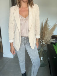 Veste velours beige SERENA