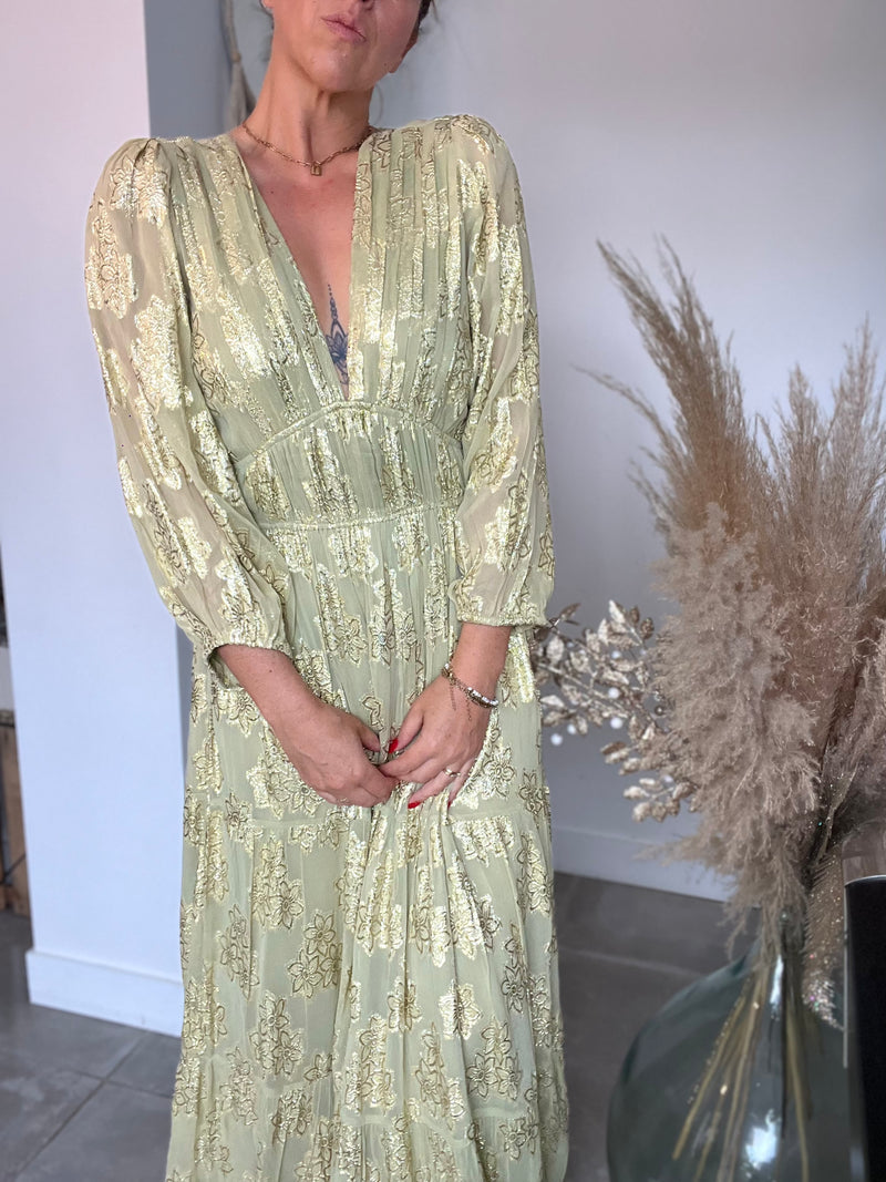 Robe longue ADELE verte