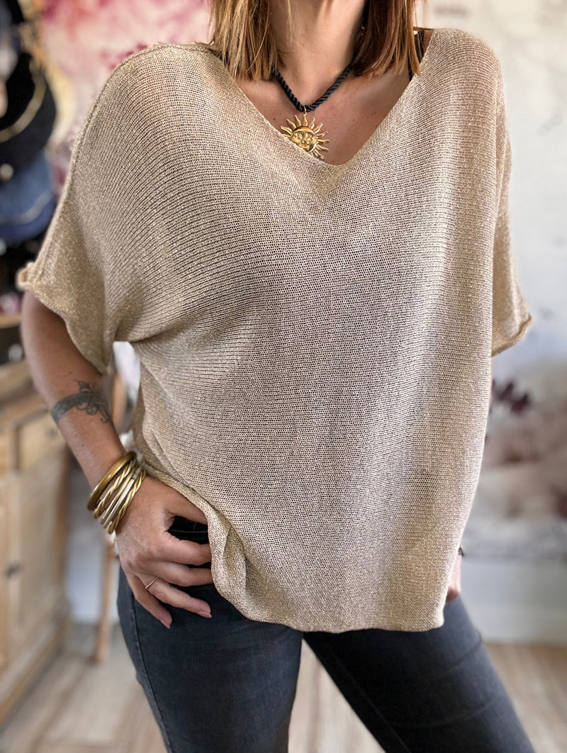 Pull maille Gold LAURE