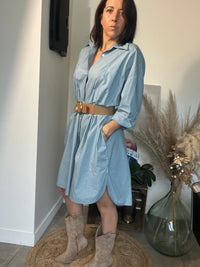 Robe chemise LIO bleu claire