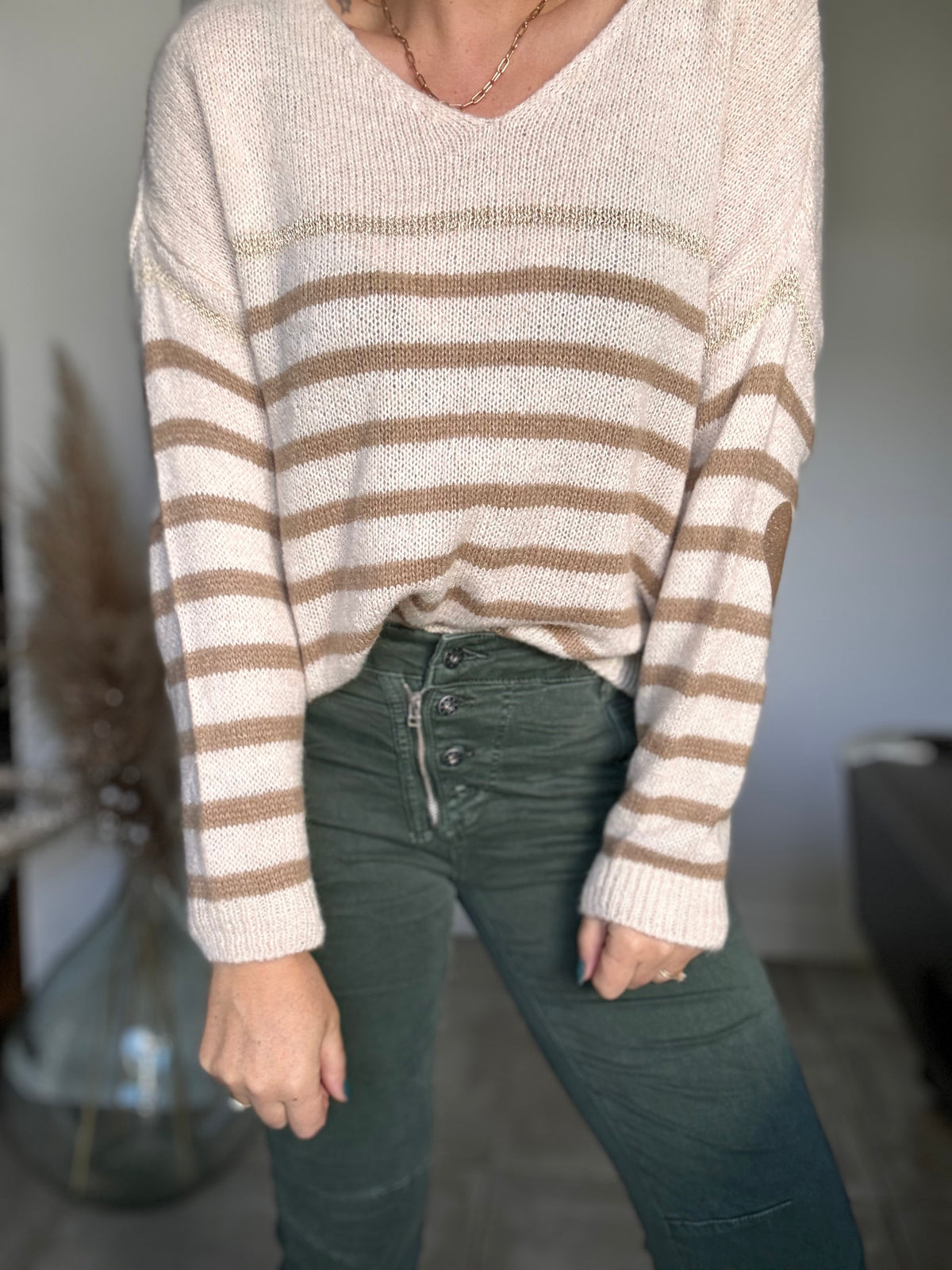 Pull marinière beige SIMONE