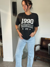 Tee-shirt 1990 noir délavé